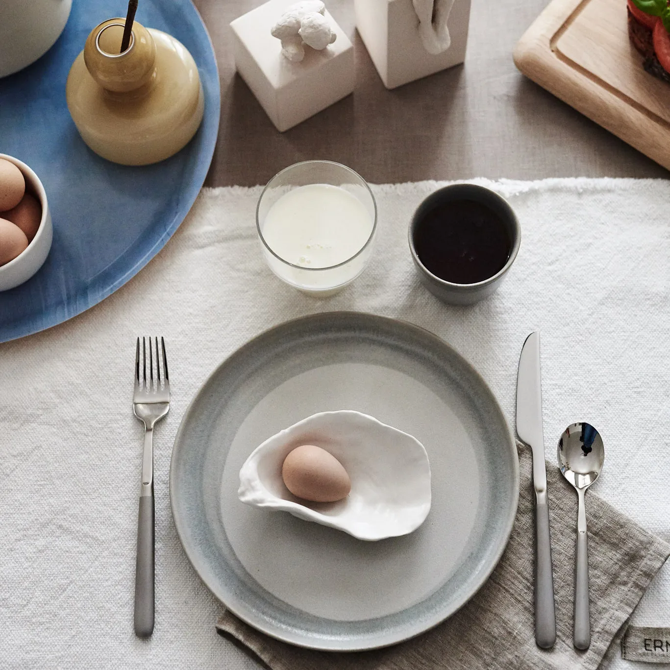 Oyster serveringsskål, Vit Byon