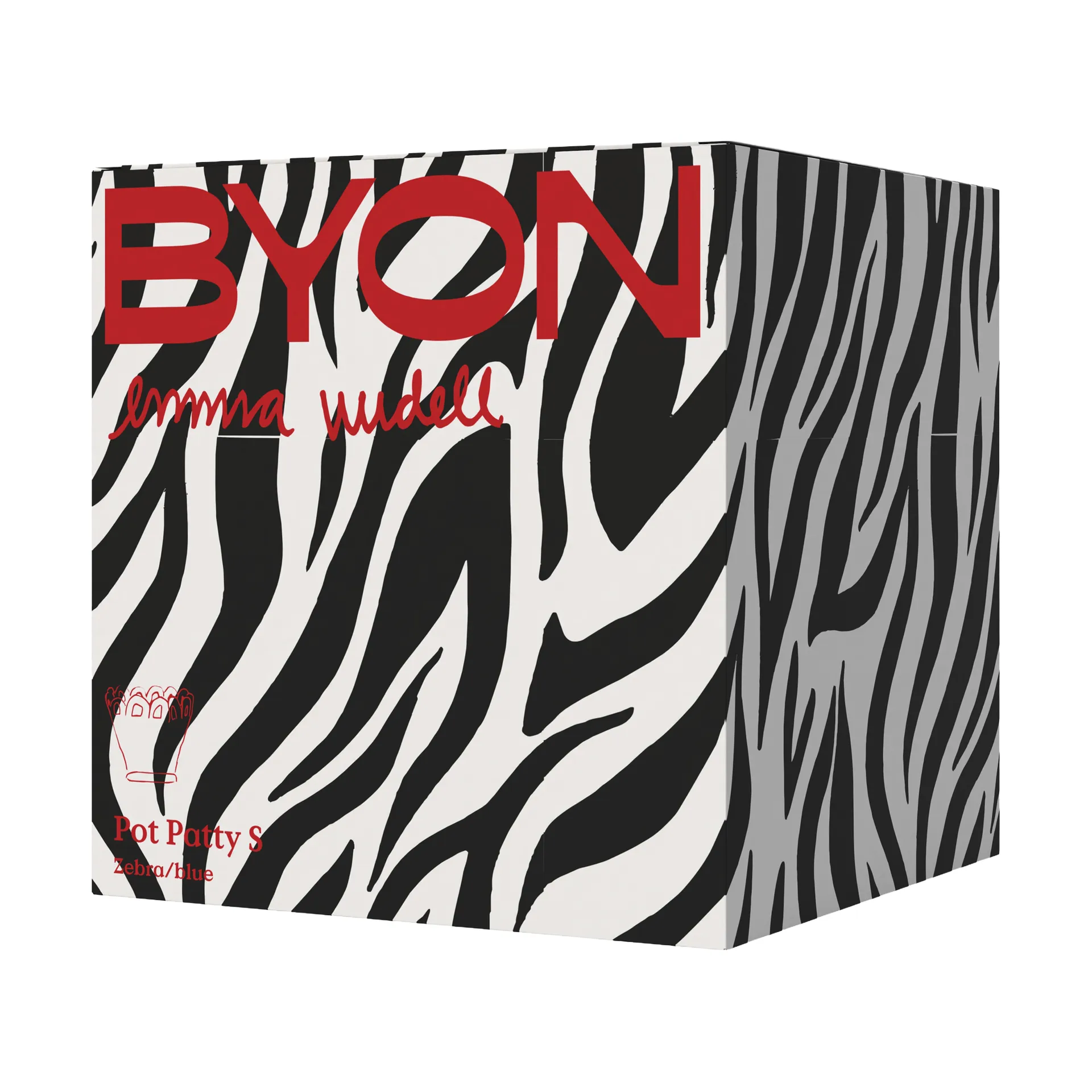 Patty kruka S Ø25 cm, Zebra-blå Byon