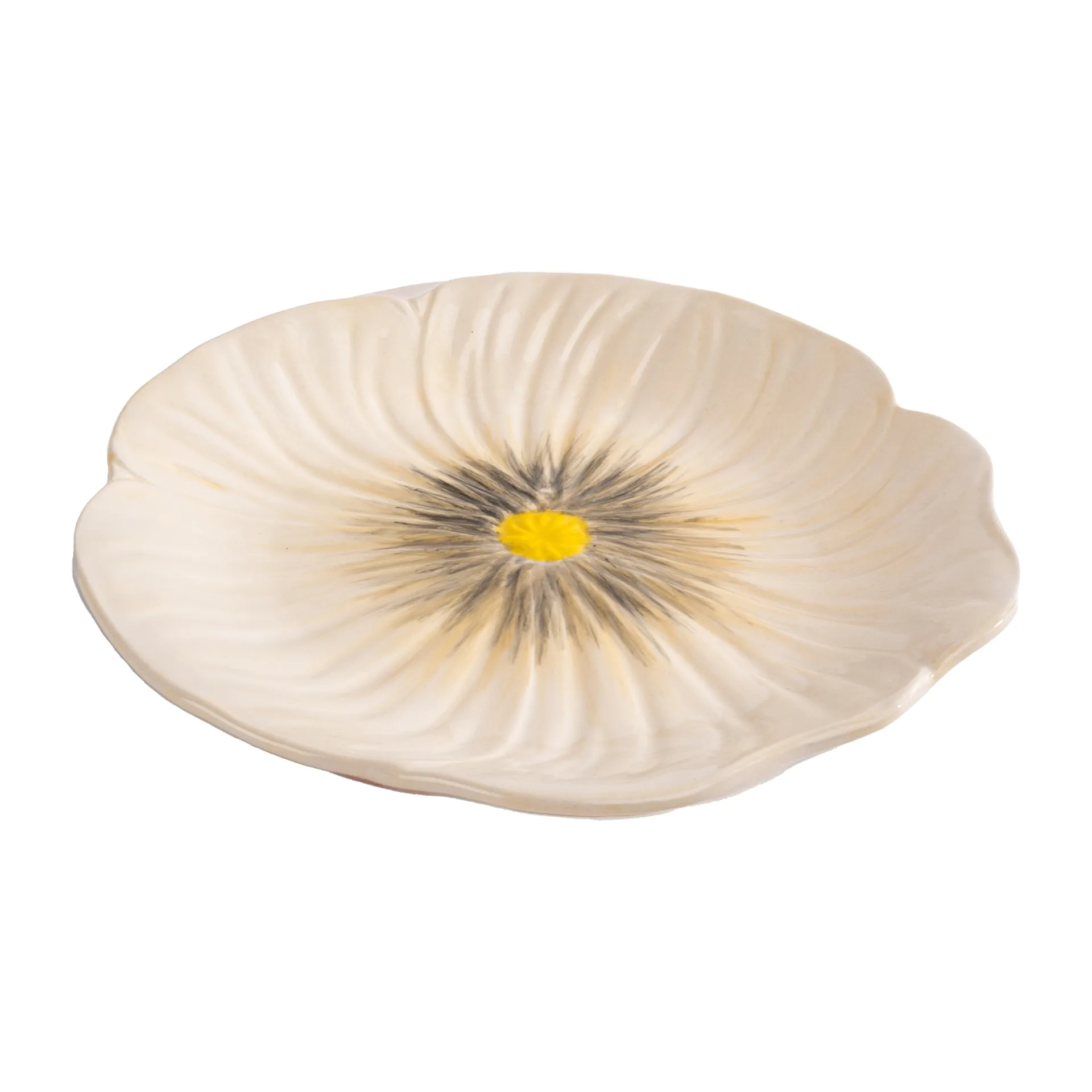Poppy assiett 20,5x21 cm, Beige Byon