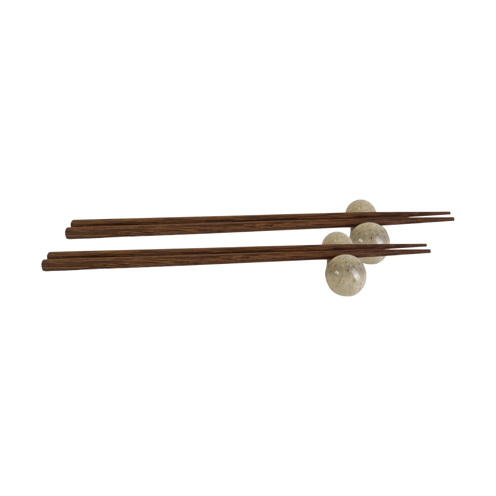Porto ätpinnar med hållare 2-pack, Beige Byon