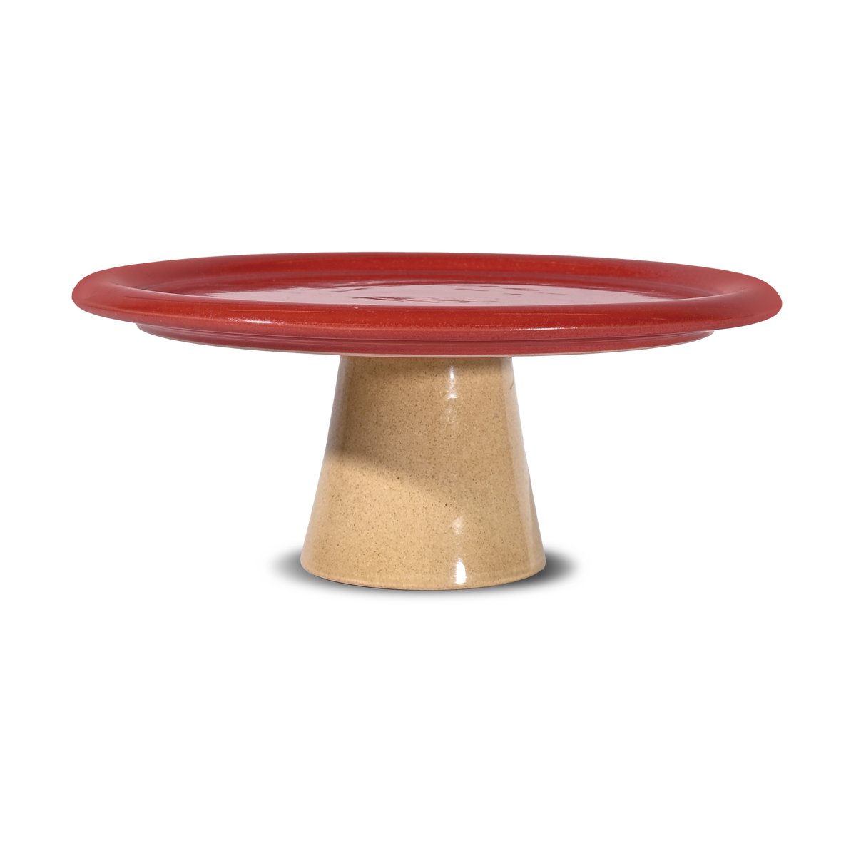 Byon Porto kakfat 26x11 cm Röd-beige | Skandinavisk Design | Tårtfat & Kakfat | Röd