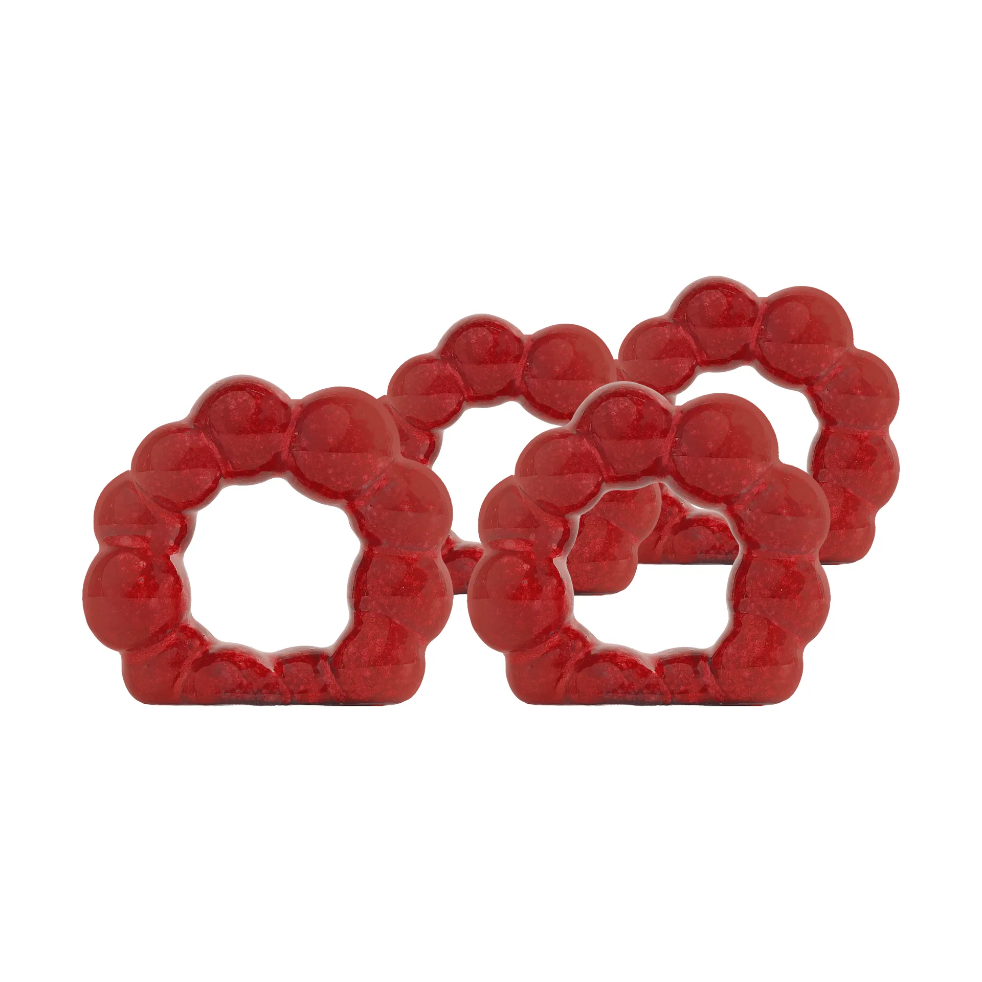 Porto servettring 4-pack, Röd Byon