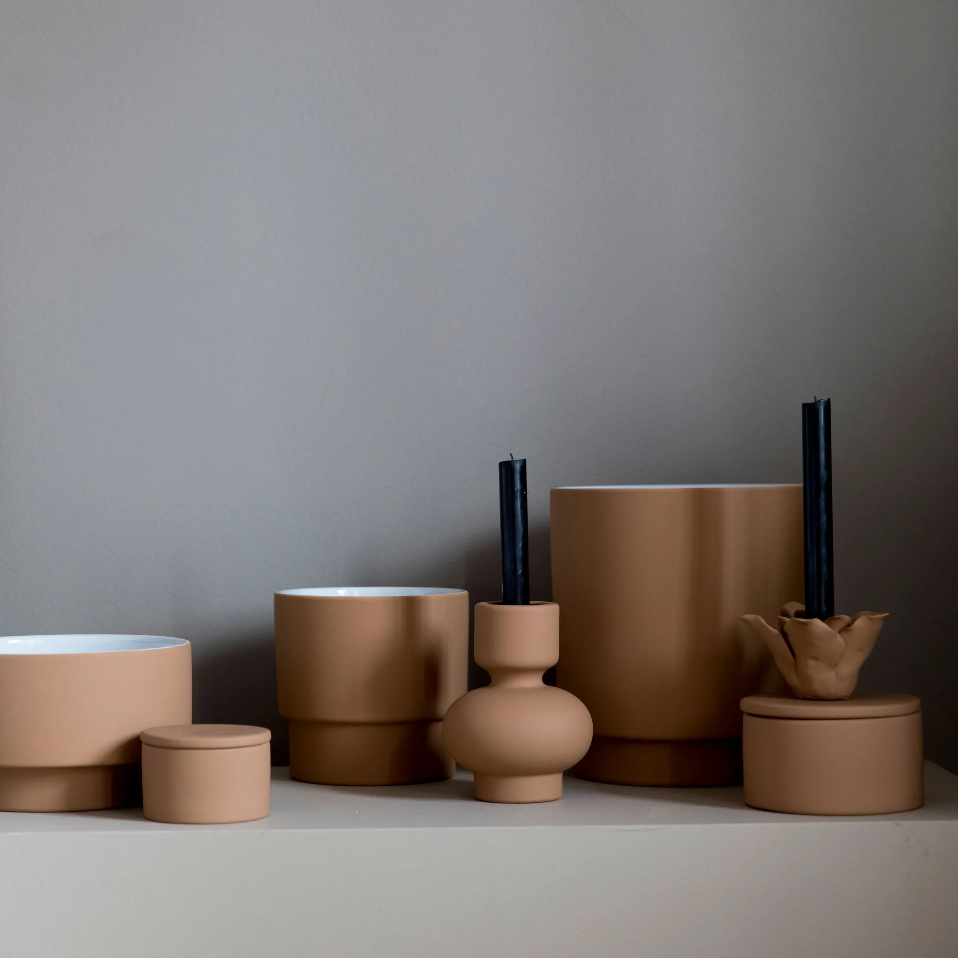 Sienna ljusstake 16 cm, Terracotta (brun) Byon