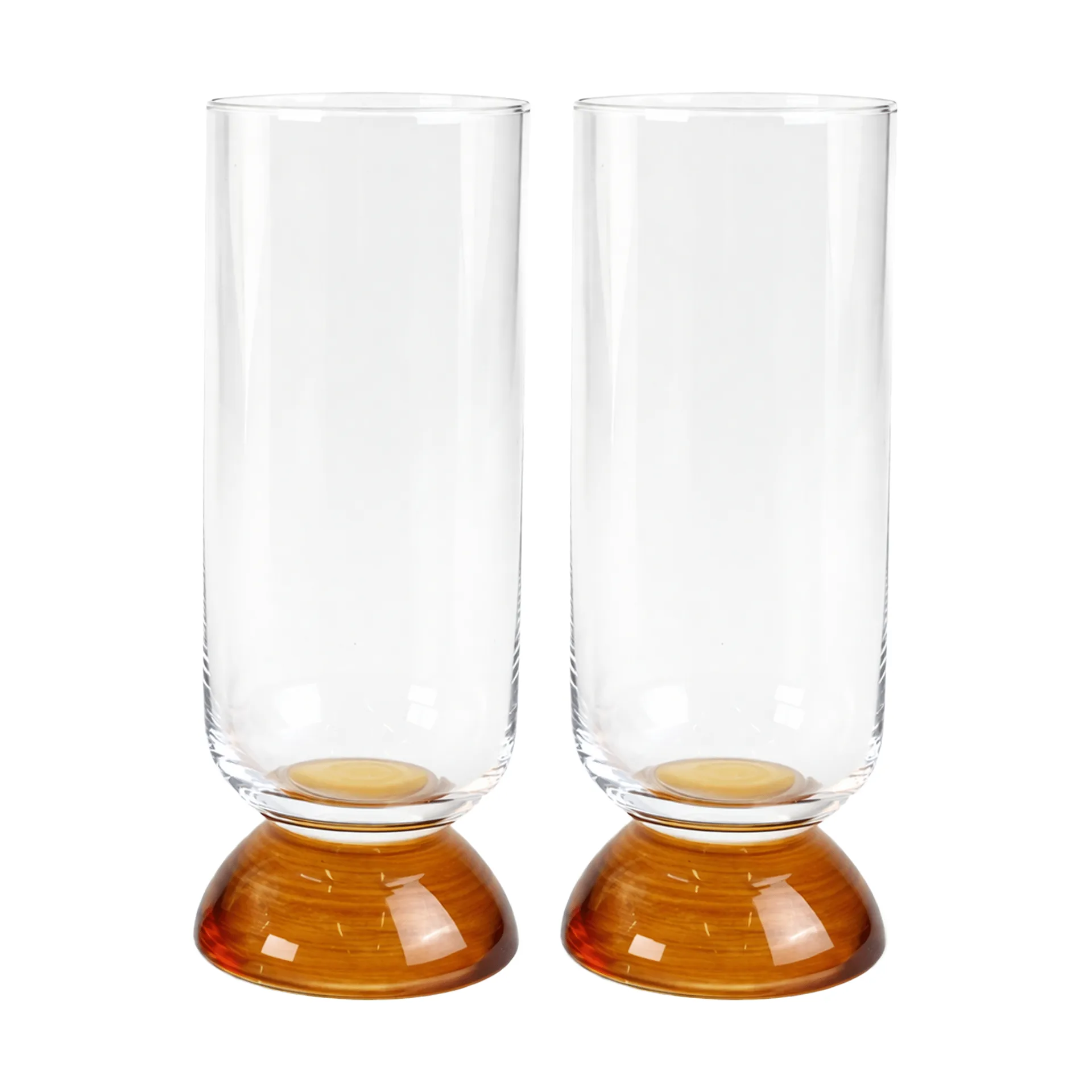 Spice högt dricksglas 38 cl 2-pack, Klar-amber Byon