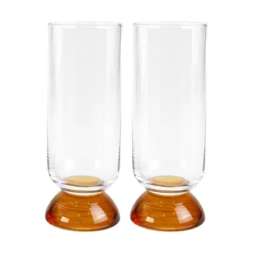 Spice högt dricksglas 38 cl 2-pack - Klar-amber - Byon