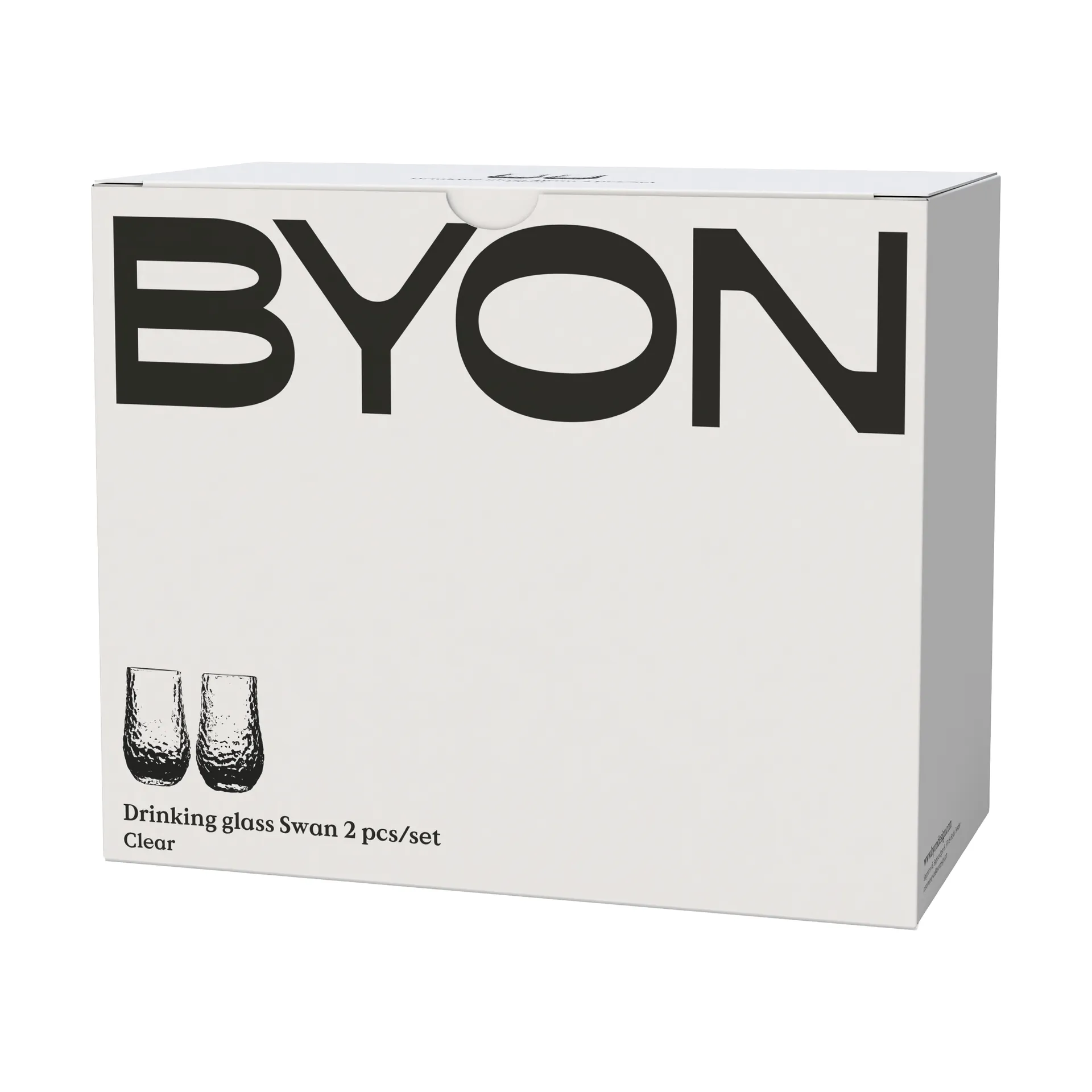 Swan dricksglas 2-pack, Klar Byon