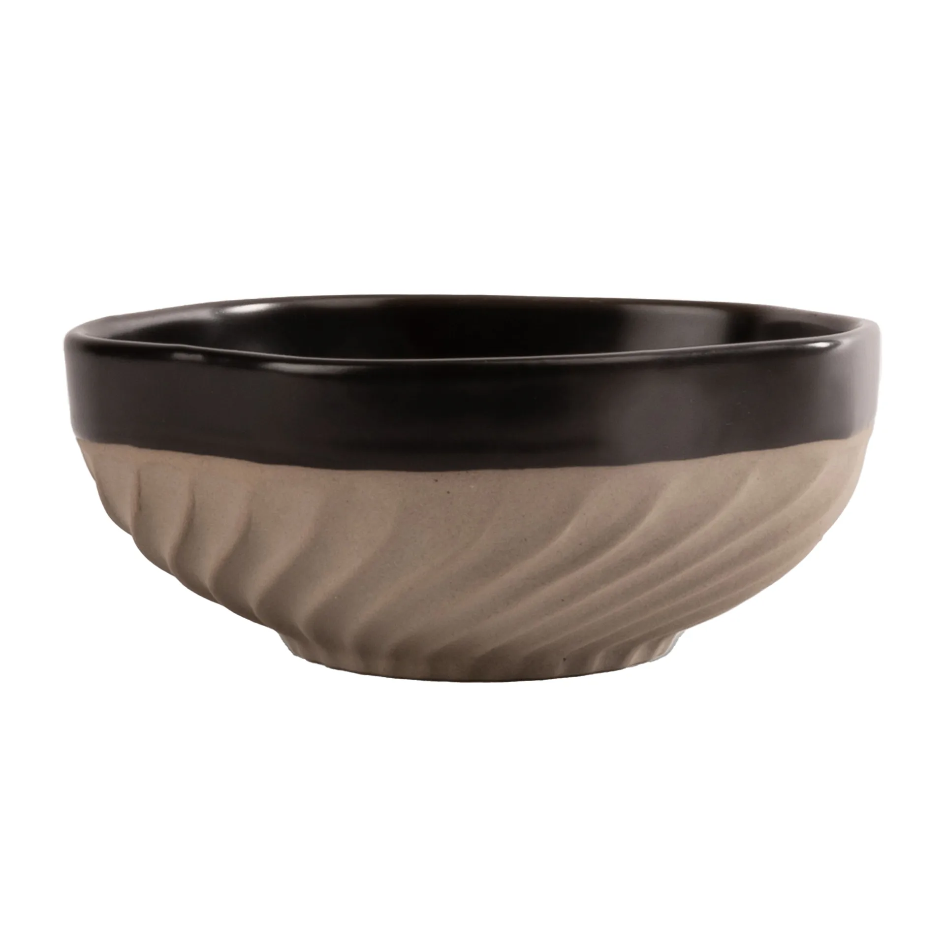 Swirl skål Ø11 cm, Svart-beige Byon