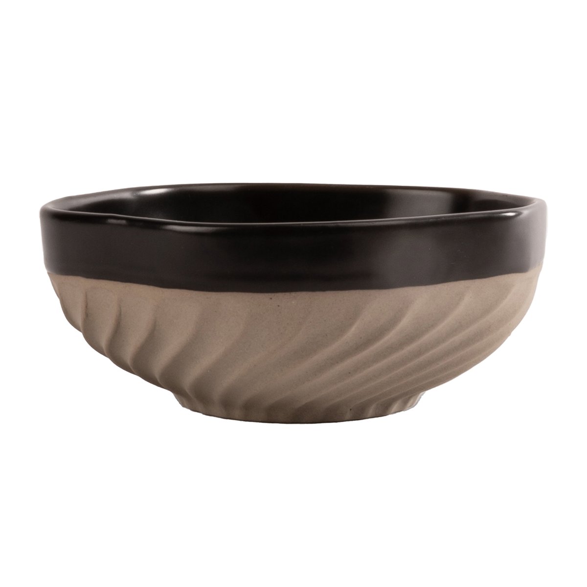 Byon Swirl skål 11 cm Svart-beige | Skandinavisk Design | Frukostskålar | Svart