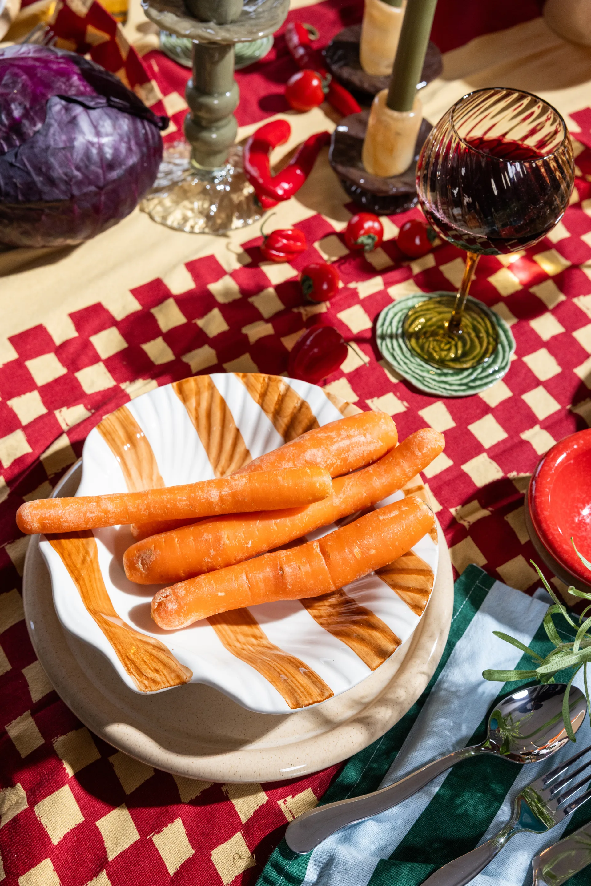 Veggie glasunderlägg Ø10 cm 2-pack, Grön Byon