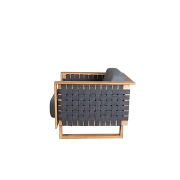 Angle loungefåtölj - tyg dark grey, teak - Cane-line