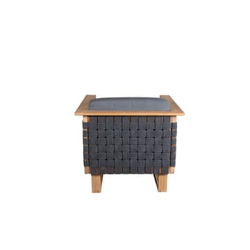 Angle loungefåtölj - tyg dark grey, teak - Cane-line