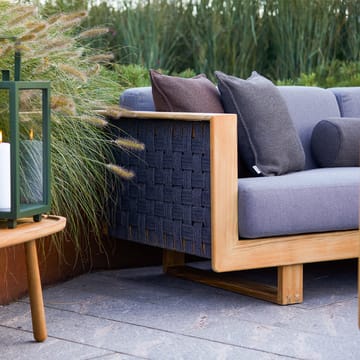 Angle loungefåtölj - tyg dark grey, teak - Cane-line