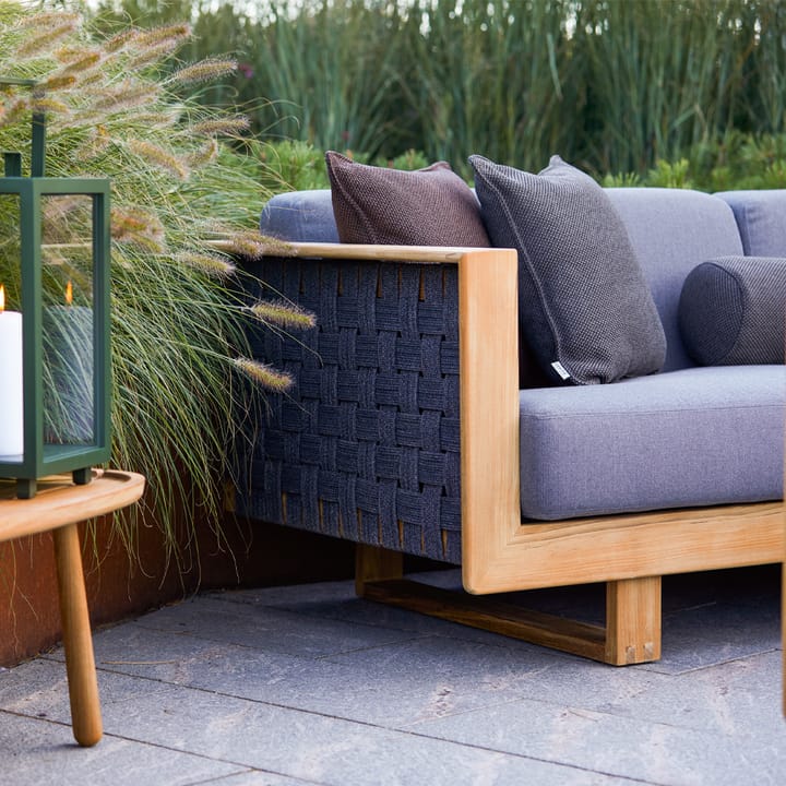 Angle loungefåtölj - tyg dark grey, teak - Cane-line