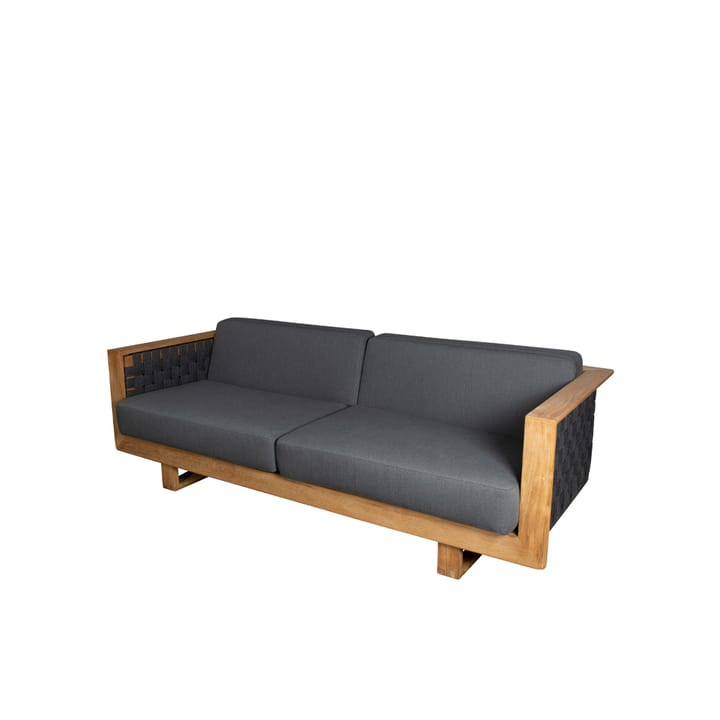 Angle Soffa 3-sits - Dark grey, teak - Cane-line