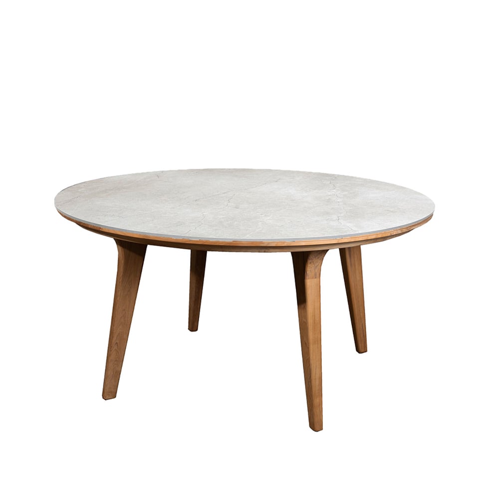 Cane-line Aspect matbord runt Fossil grey-teak | Skandinavisk Design | Trädgårdsbord | Grå