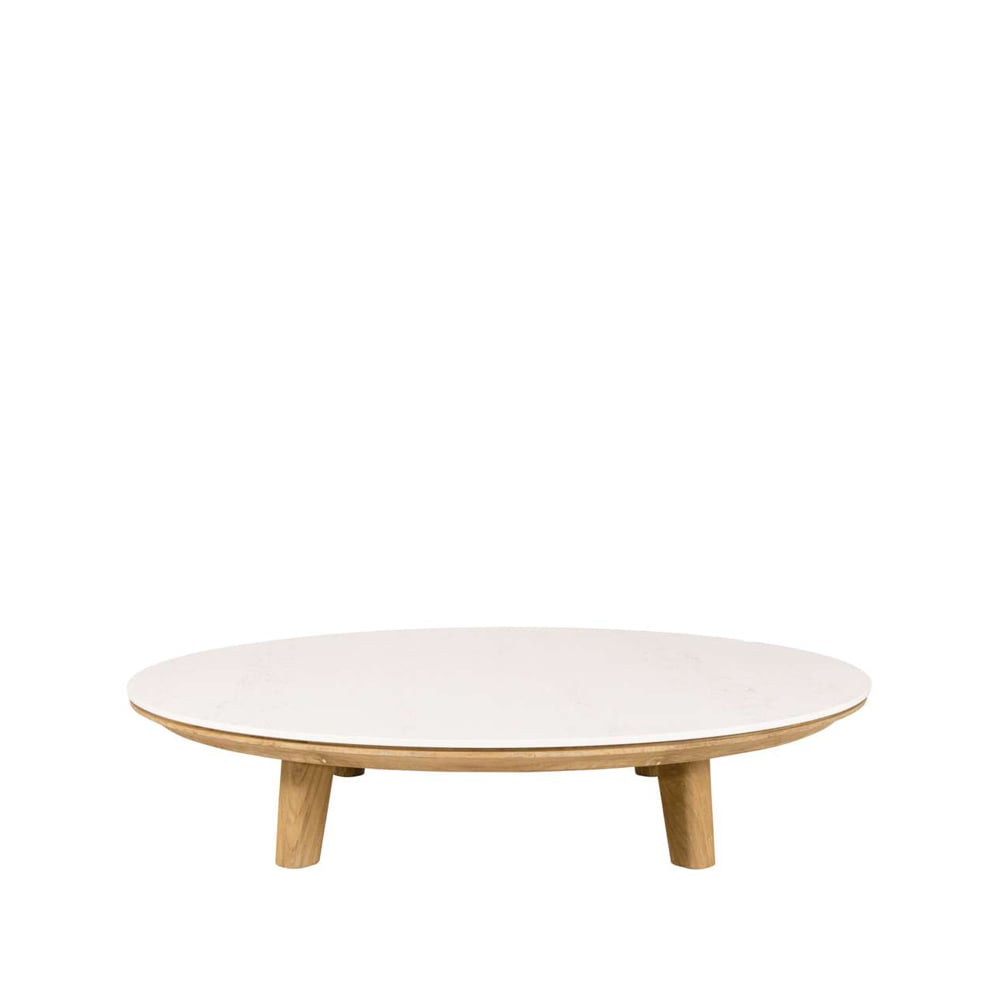 Cane-line Aspect soffbord Travertin-teak | Skandinavisk Design | Trädgårdsbord | Beige