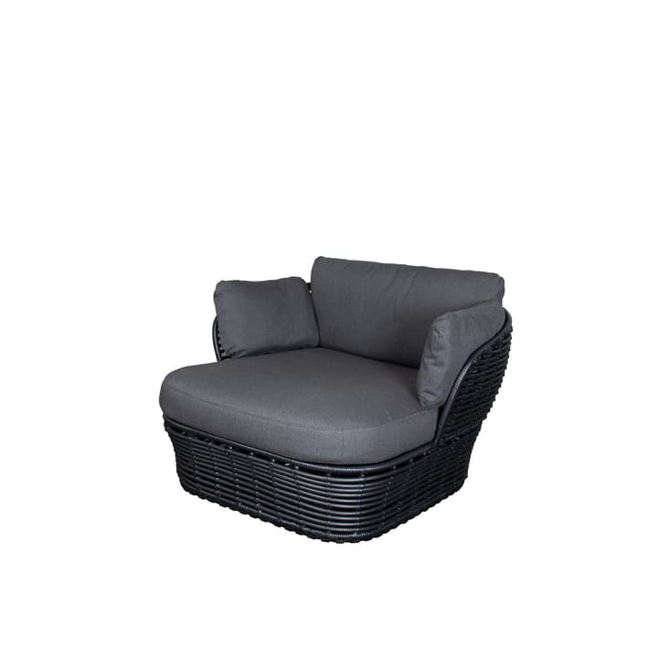 Basket loungefåtölj - graphite grey, inkl. gråa dynor - Cane-line