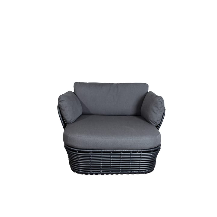 Basket loungefåtölj - graphite grey, inkl. gråa dynor - Cane-line