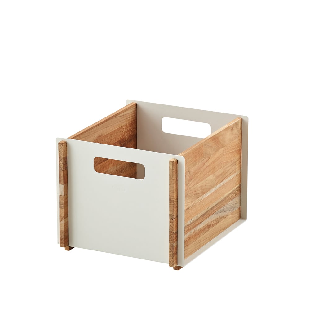 Cane-line Box förvaring White, teak | Skandinavisk Design | Hyllor & Hyllsystem för utomhusbruk | Vit