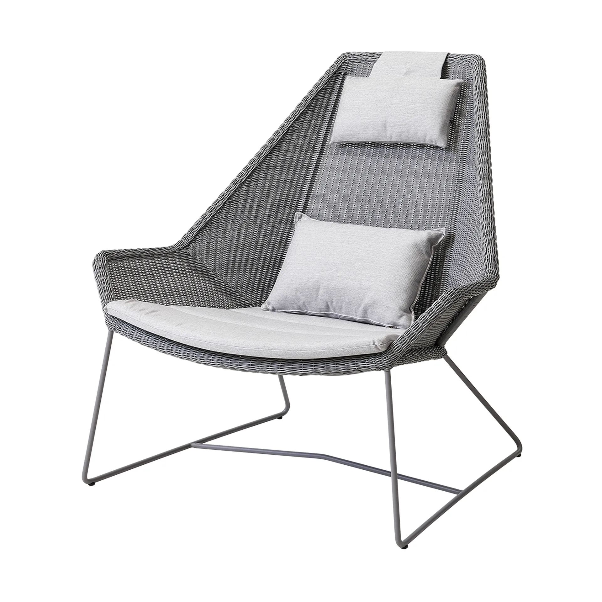 Breeze dynset loungefåtölj hög rygg, Cane-line Natté light grey Cane-line