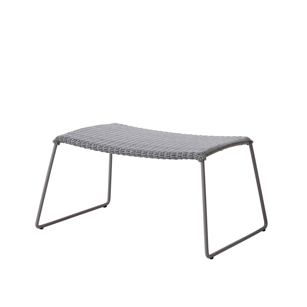 Cane-line Breeze fotpall Light grey | Skandinavisk Design | Trädgårdsstolar | Grå