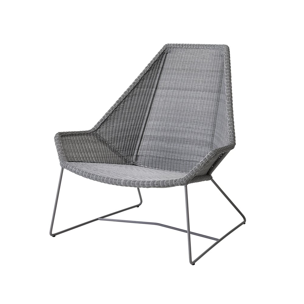 Cane-line Breeze loungefåtölj hög rygg weave Light grey
