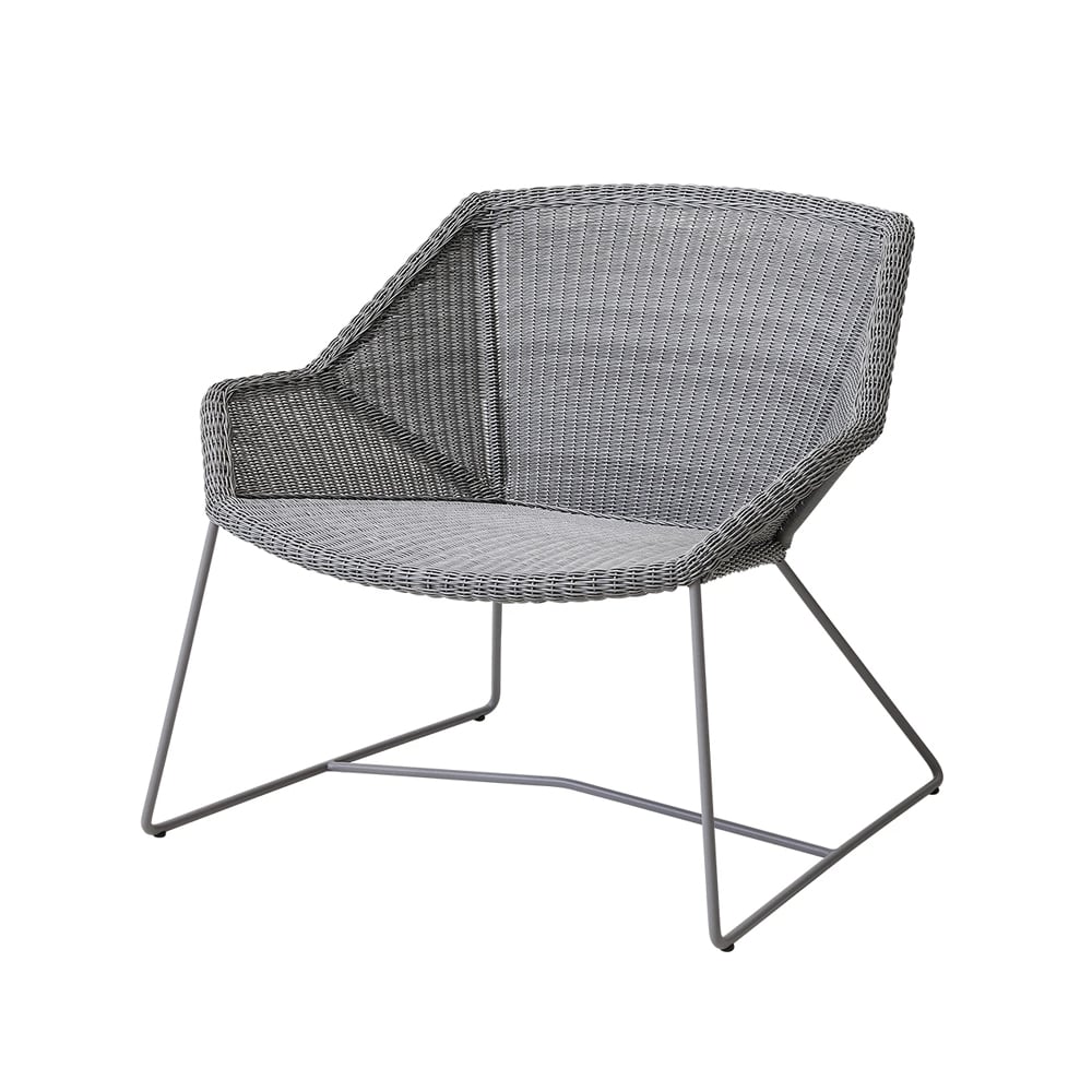 Cane-line Breeze loungefåtölj weave Light grey | Skandinavisk Design | Trädgårdsstolar | Grå