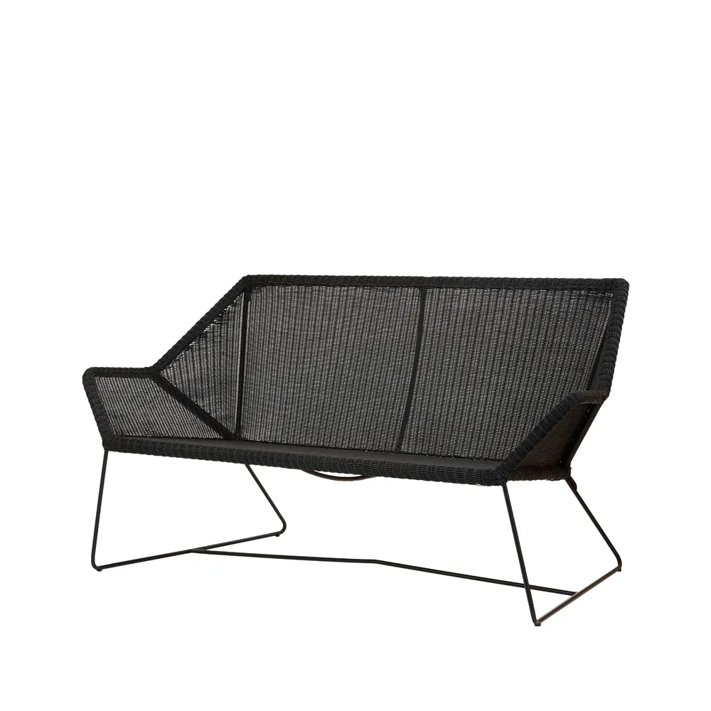 Cane-line Breeze soffa 2-sits weave Black | Skandinavisk Design | Trädgårdssoffor | Svart