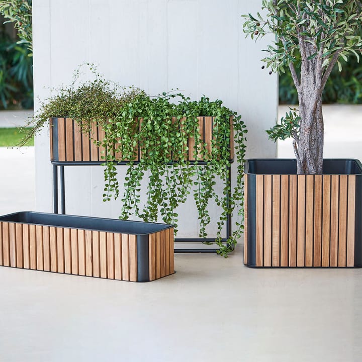 Combine planteringsbox - Teak, lava grey - Cane-line