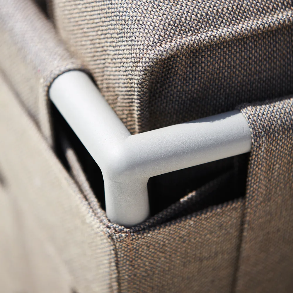 Conic modulsoffa, Cane-Line airtouch grey, dagbädd, inkl. dynor Cane-line