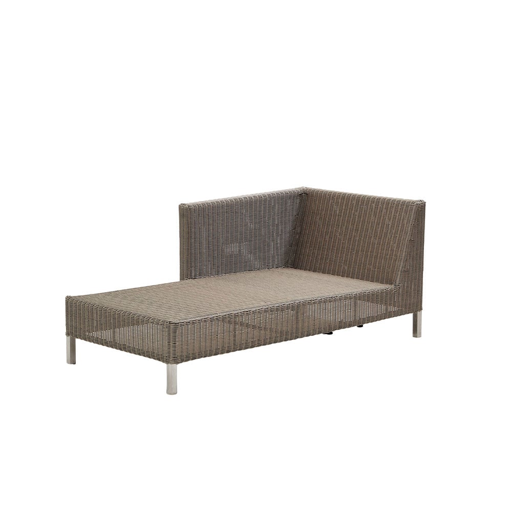 Cane-line Connect schäslong Taupe, höger | Skandinavisk Design | Trädgårdssoffor | Beige