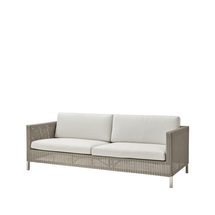 Connect soffa 3-sits - Taupe, dynset Cane-Line Natté white - Cane-line