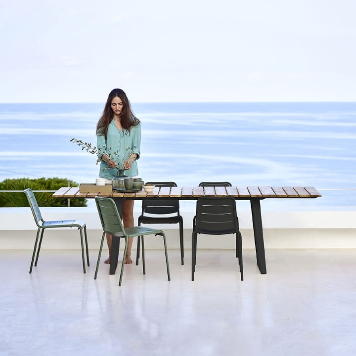 Copenhagen matbord - teak, lava grey stativ - Cane-line
