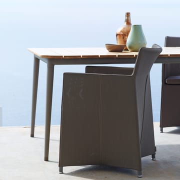 Core matbord teak 160x100x74 cm - Taupefärgat stativ - Cane-line