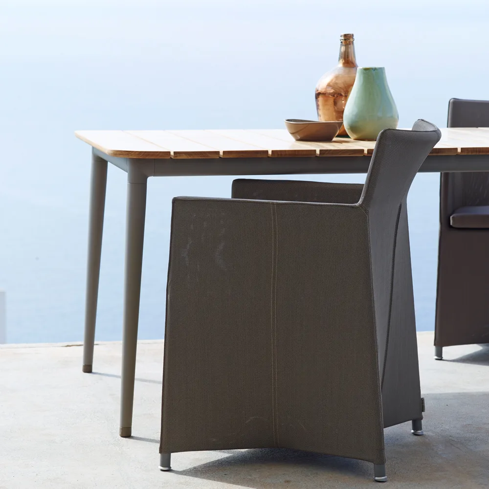 Core matbord teak 160x90x74 cm, Lava grey stativ Cane-line