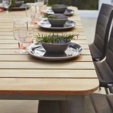 Core matbord teak 160x90x74 cm - Lava grey stativ - Cane-line