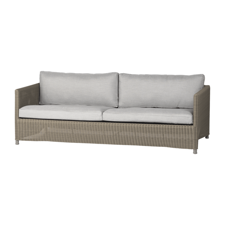 Diamond 3-sits soffa, Natural, caneline natté light grey Cane-line