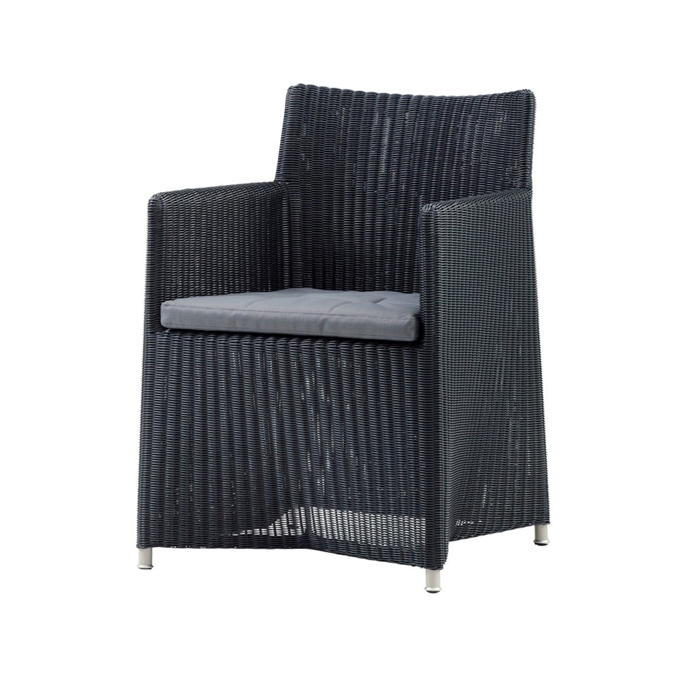 Cane-line Diamond karmstol Graphite | Skandinavisk Design | Trädgårdsstolar | Grå