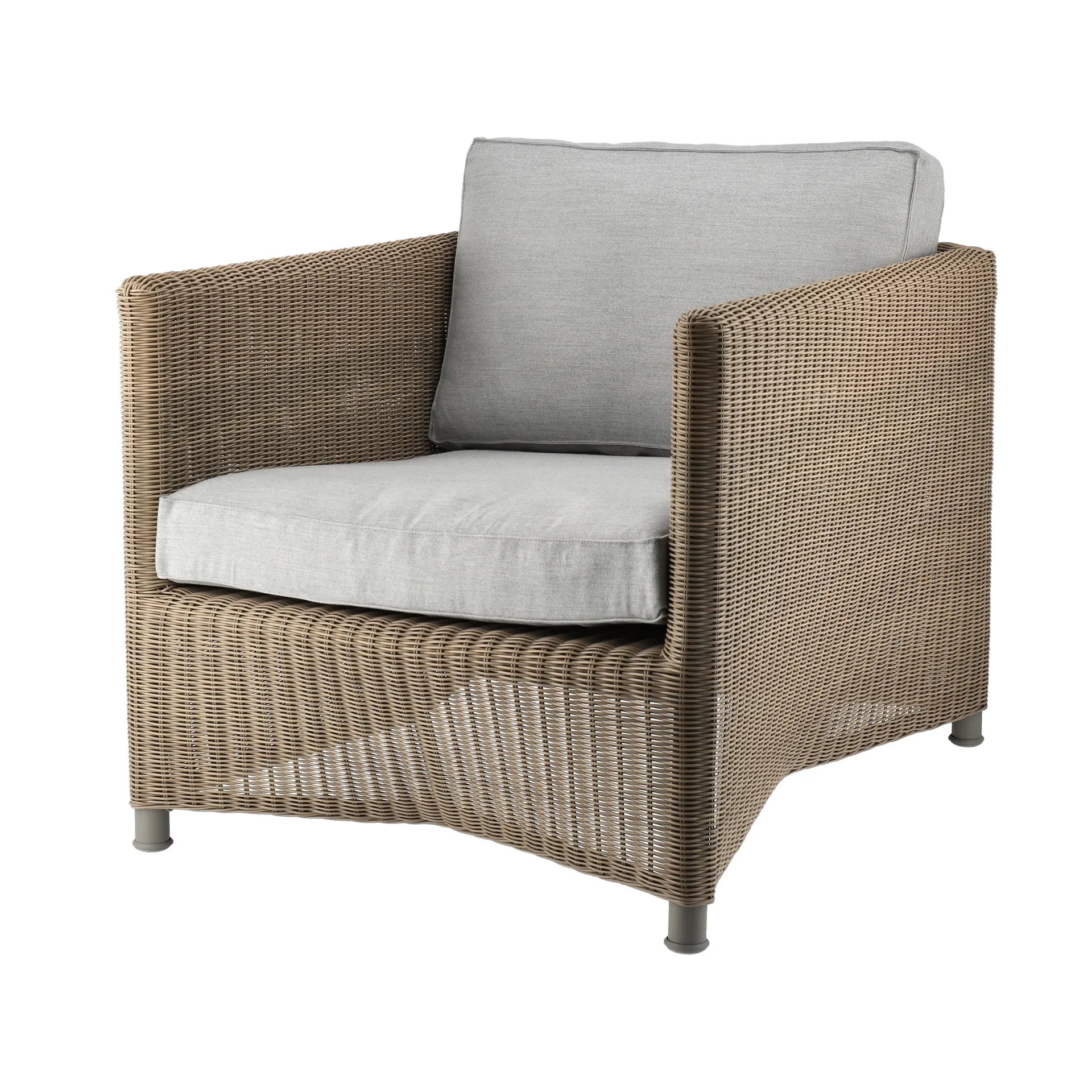 Diamond loungefåtölj, natural, tyg caneline natté light grey Cane-line