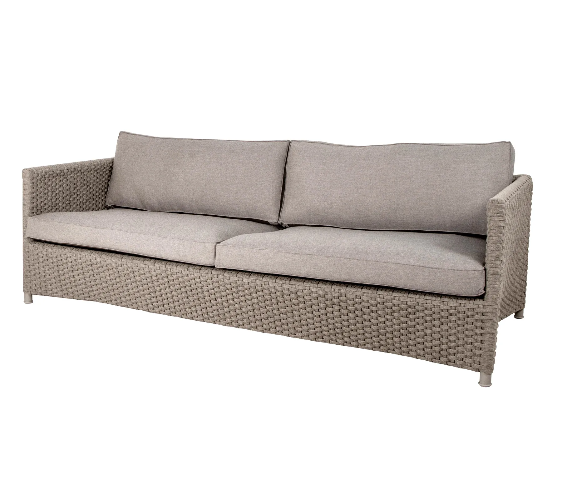 Diamond soffa 3-sits soft rope, Cane-Line Natté taupe Cane-line