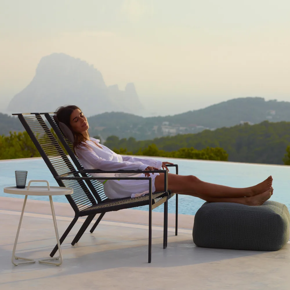 Divine sittpuff, grön Cane-line