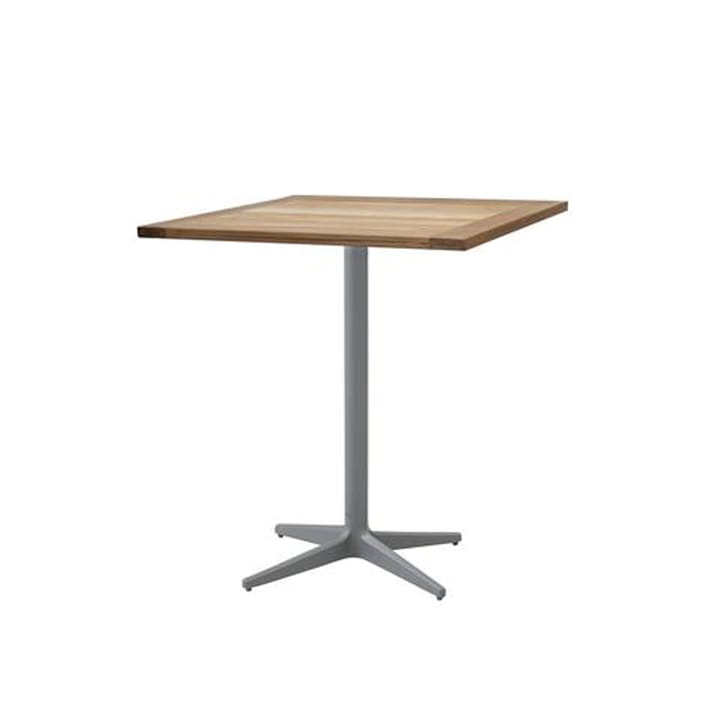 Drop cafébord - teak, 72x72 cm, ljusgrått stativ - Cane-line