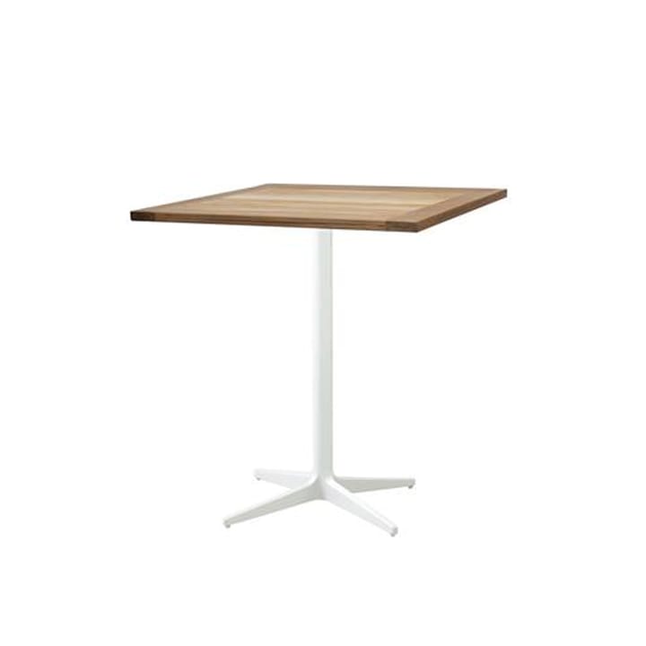 Drop cafébord teak 72x72 cm - Vitt stativ - Cane-line