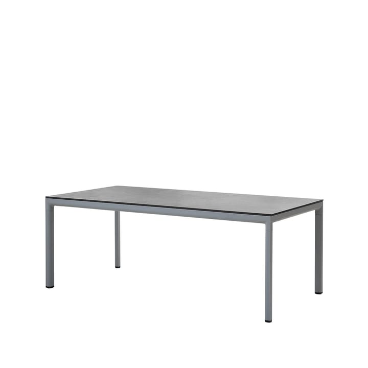 Drop matbord - Fossil black-ljusgrå aluminiumstativ 100x200cm - Cane-line