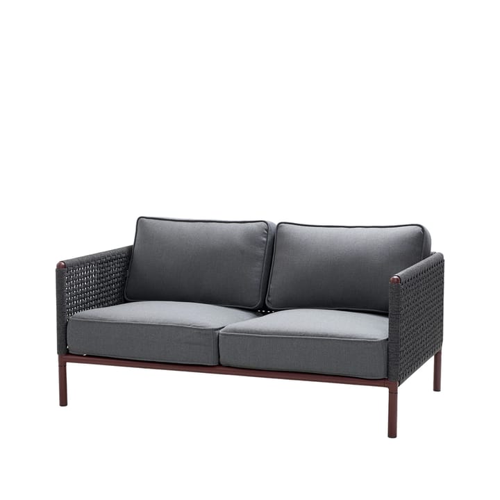 Encore 2-sits soffa - Cane-Line airtouch bordeaux/dark grey - Cane-line