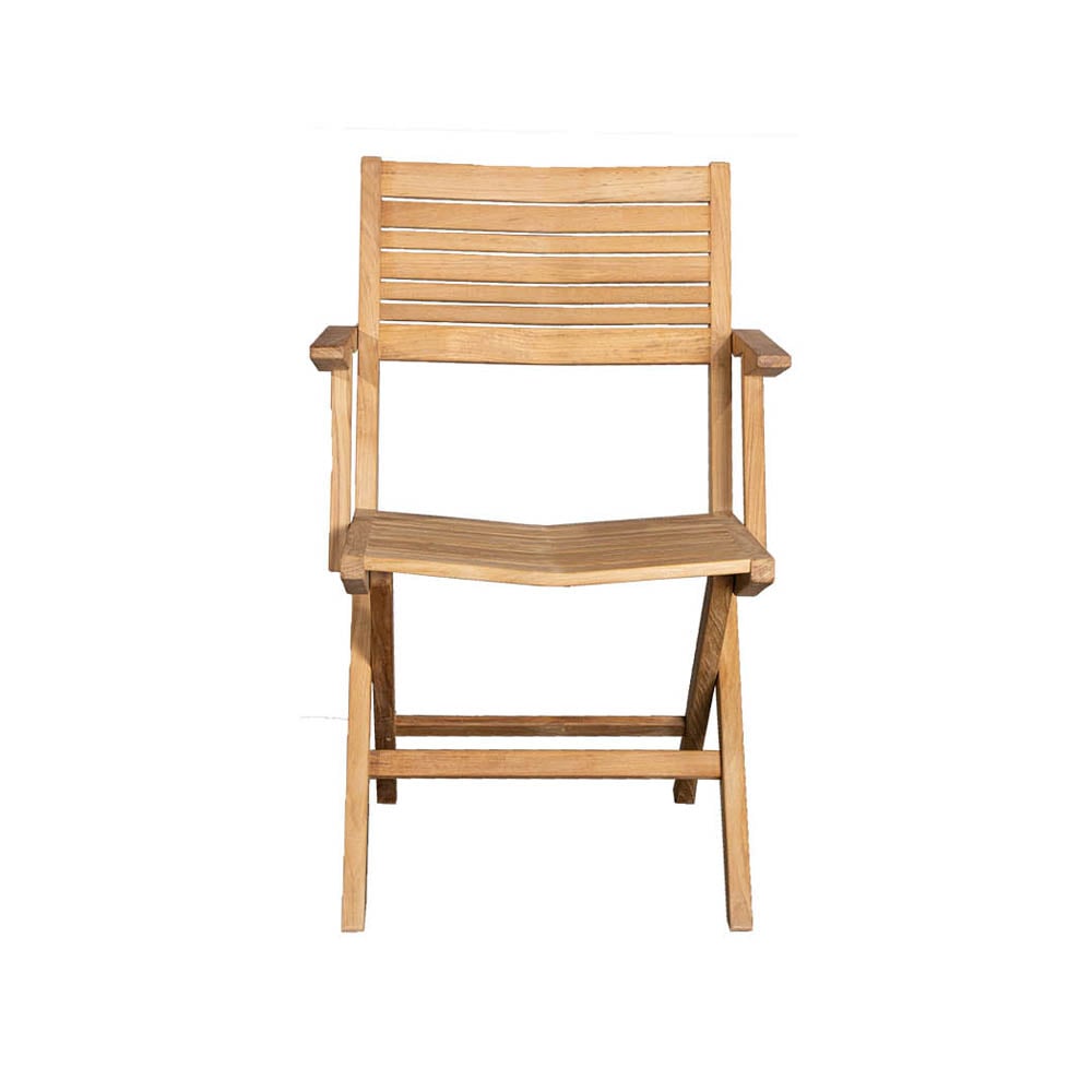 Cane-line Flip fällstol Teak, med armstöd | Skandinavisk Design | Trädgårdsstolar | Brun
