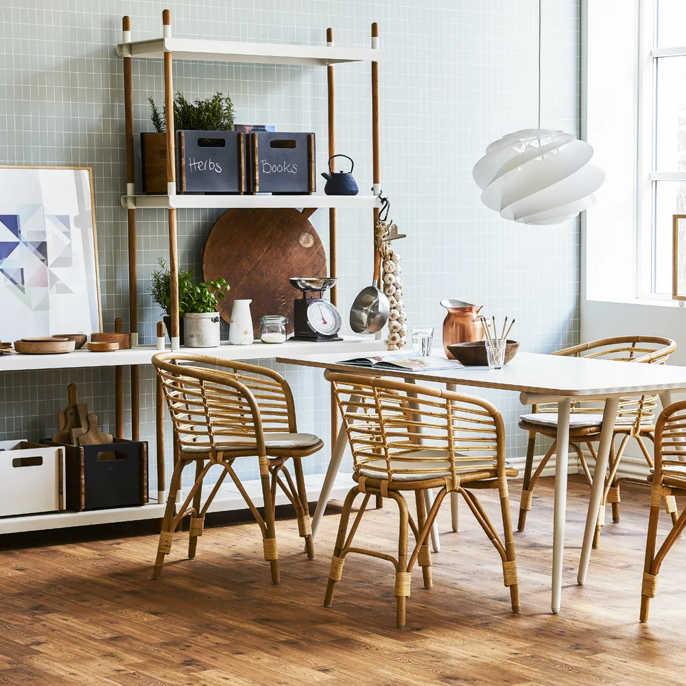 Frame hyllsystem, Lava grey, låg, teak Cane-line