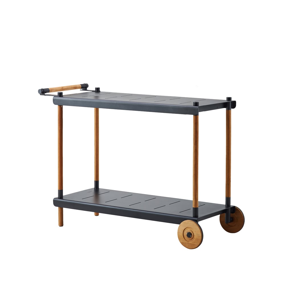 Cane-line Frame serveringsvagn Lava grey, teak stativ