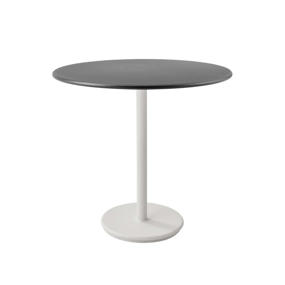 Cane-line Go cafébord 80 cm Lava grey-white | Skandinavisk Design | Trädgårdsbord | Grå