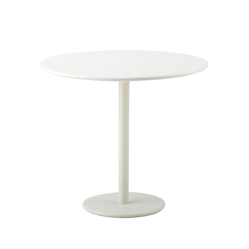 Cane-line Go cafébord 80 cm White-white | Skandinavisk Design | Trädgårdsbord | Vit